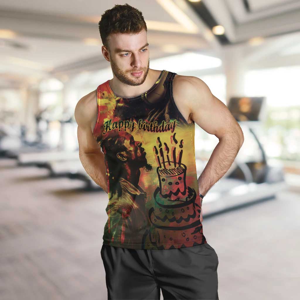 Happy Birthday King of Reggae Men Tank Top - Wonder Print Shop