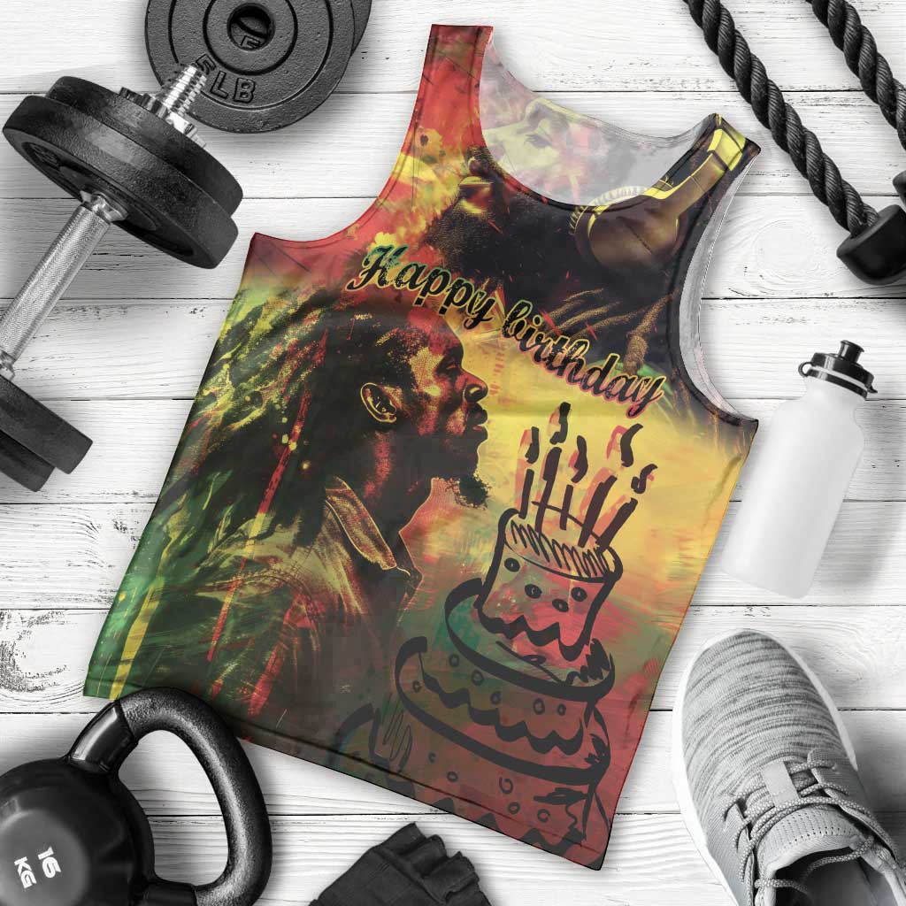 Happy Birthday King of Reggae Men Tank Top - Wonder Print Shop