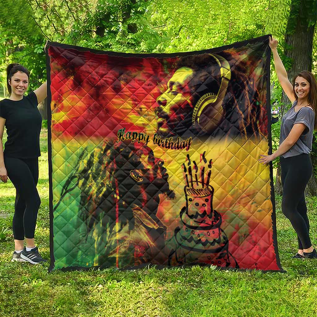 Happy Birthday King of Reggae Quilt - Wonder Print Shop