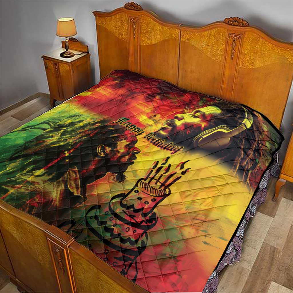 Happy Birthday King of Reggae Quilt - Wonder Print Shop