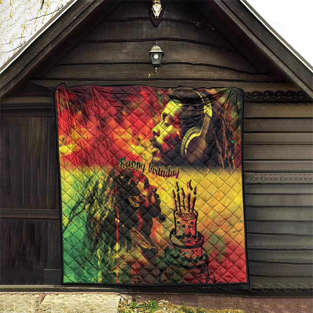 Happy Birthday King of Reggae Quilt - Wonder Print Shop