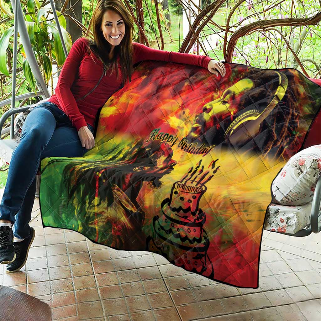 Happy Birthday King of Reggae Quilt - Wonder Print Shop