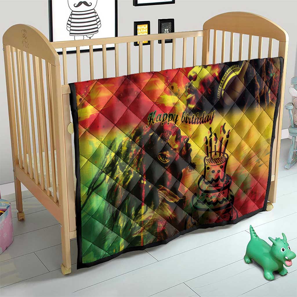 Happy Birthday King of Reggae Quilt - Wonder Print Shop