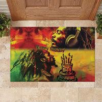 Happy Birthday King of Reggae Rubber Doormat - Wonder Print Shop