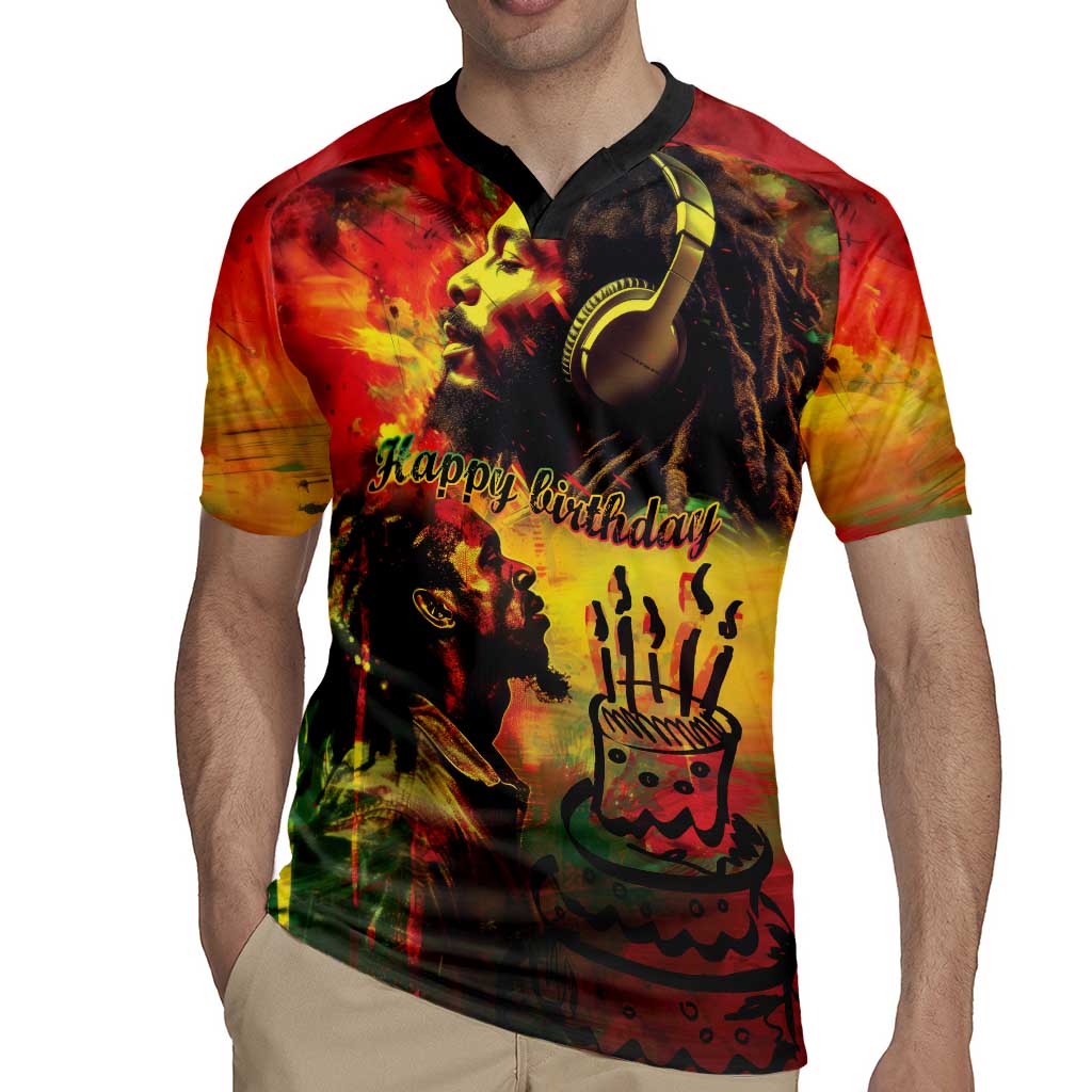 Happy Birthday King of Reggae Rugby Jersey - Wonder Print Shop