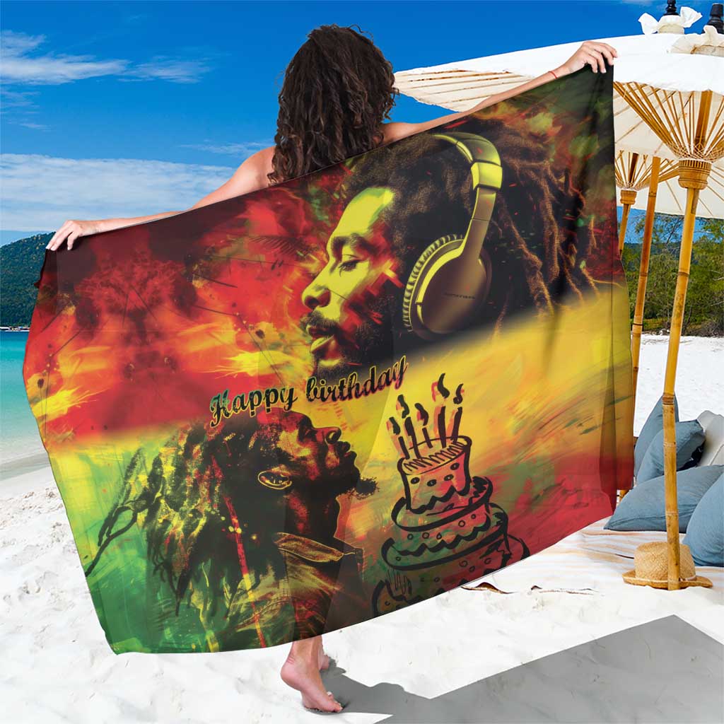 Happy Birthday King of Reggae Sarong - Wonder Print Shop