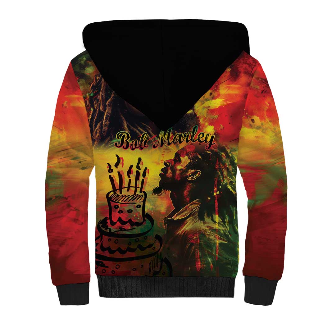 Happy Birthday King of Reggae Sherpa Hoodie - Wonder Print Shop