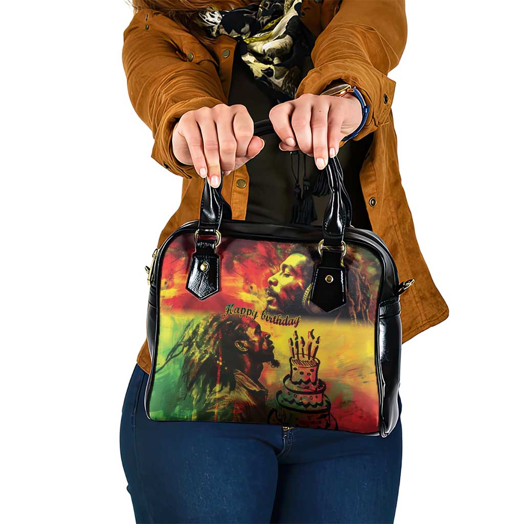 Happy Birthday King of Reggae Shoulder Handbag