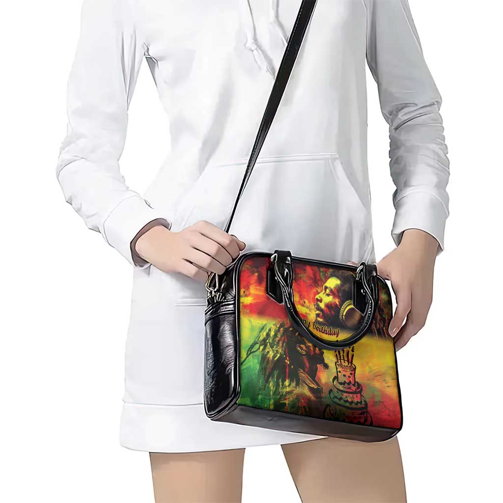 Happy Birthday King of Reggae Shoulder Handbag