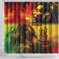 Happy Birthday King of Reggae Shower Curtain