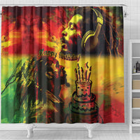 Happy Birthday King of Reggae Shower Curtain
