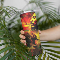 Happy Birthday King of Reggae Skinny Tumbler - Wonder Print Shop