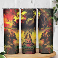 Happy Birthday King of Reggae Skinny Tumbler - Wonder Print Shop