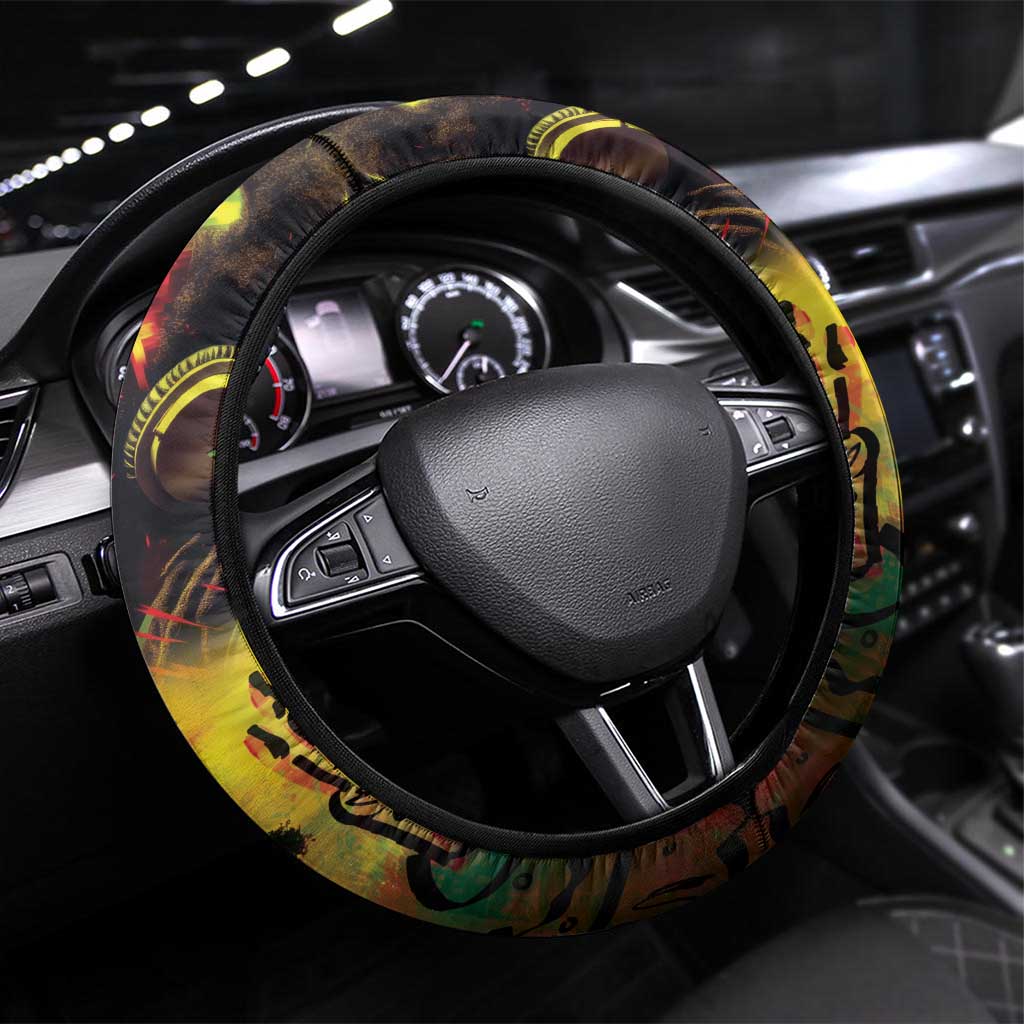 Happy Birthday King of Reggae Steering Wheel Cover - Wonder Print Shop