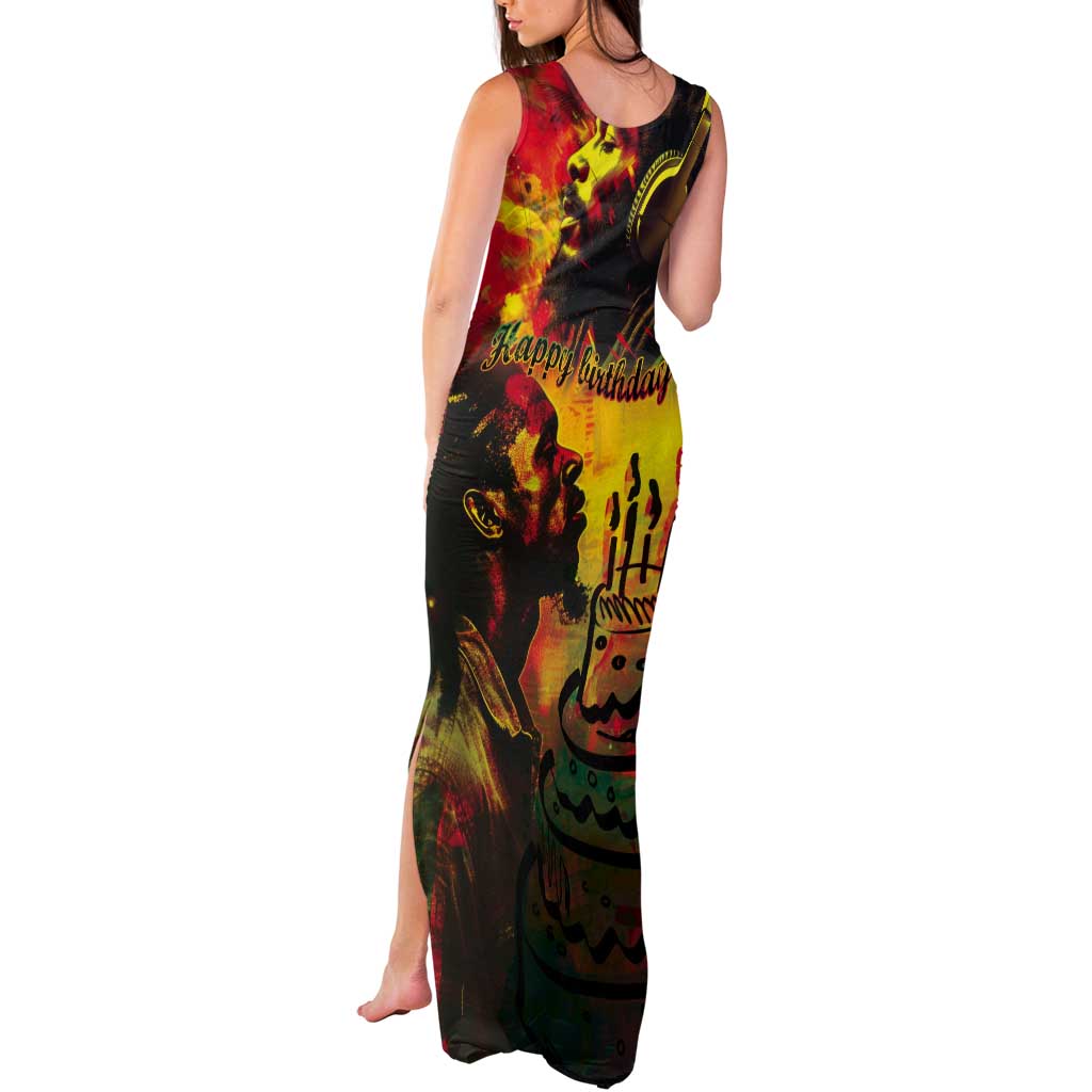 Happy Birthday King of Reggae Tank Maxi Dress - Wonder Print Shop