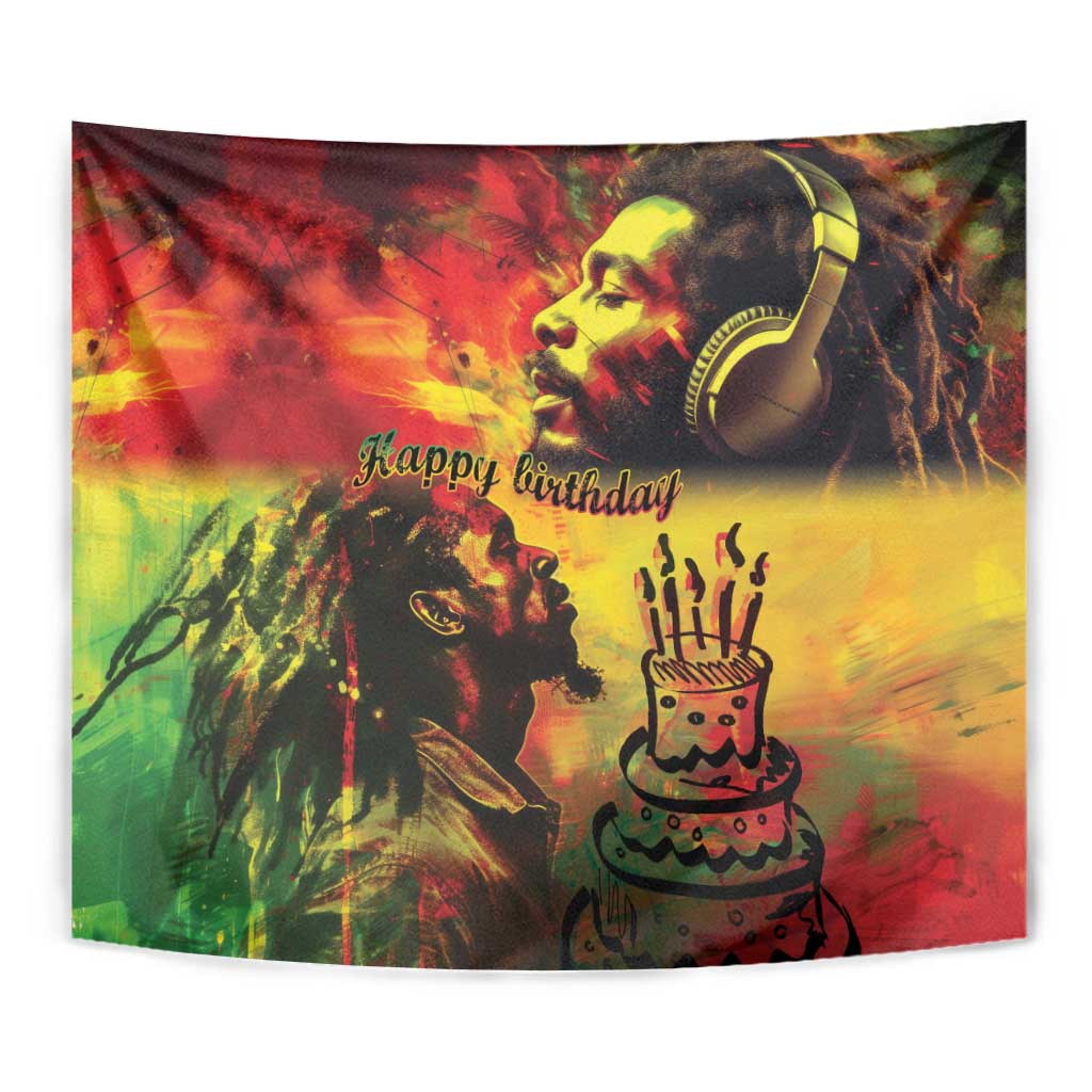 Happy Birthday King of Reggae Tapestry - Wonder Print Shop