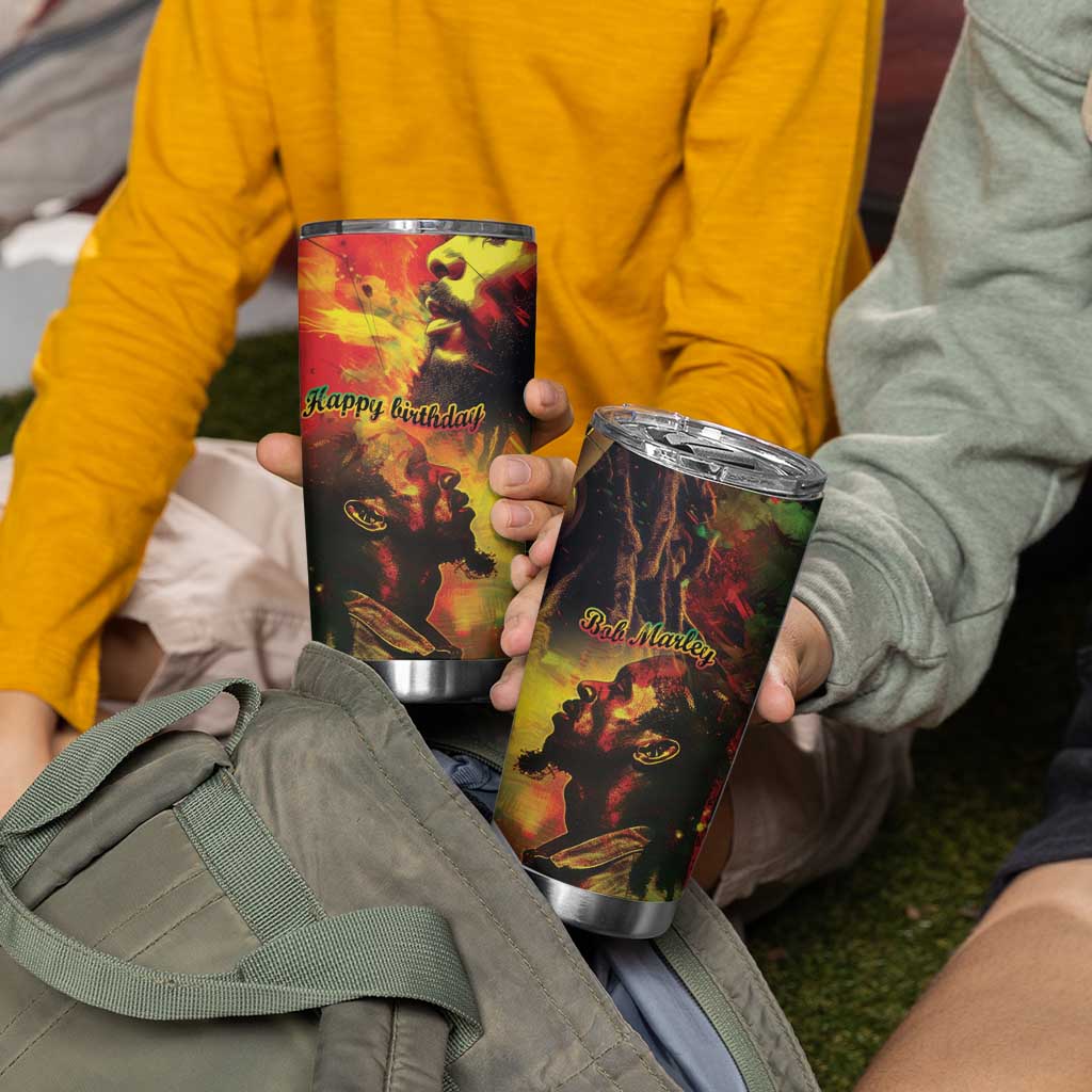 Happy Birthday King of Reggae Tumbler Cup - Wonder Print Shop