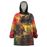 Happy Birthday King of Reggae Wearable Blanket Hoodie - Wonder Print Shop
