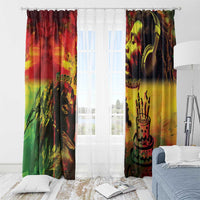 Happy Birthday King of Reggae Window Curtain - Wonder Print Shop