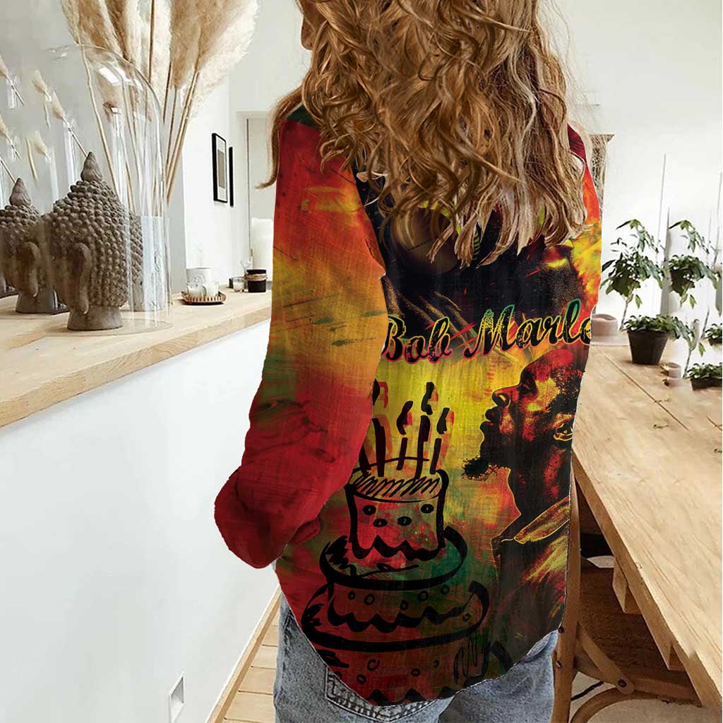 Happy Birthday King of Reggae Women Casual Shirt - Wonder Print Shop