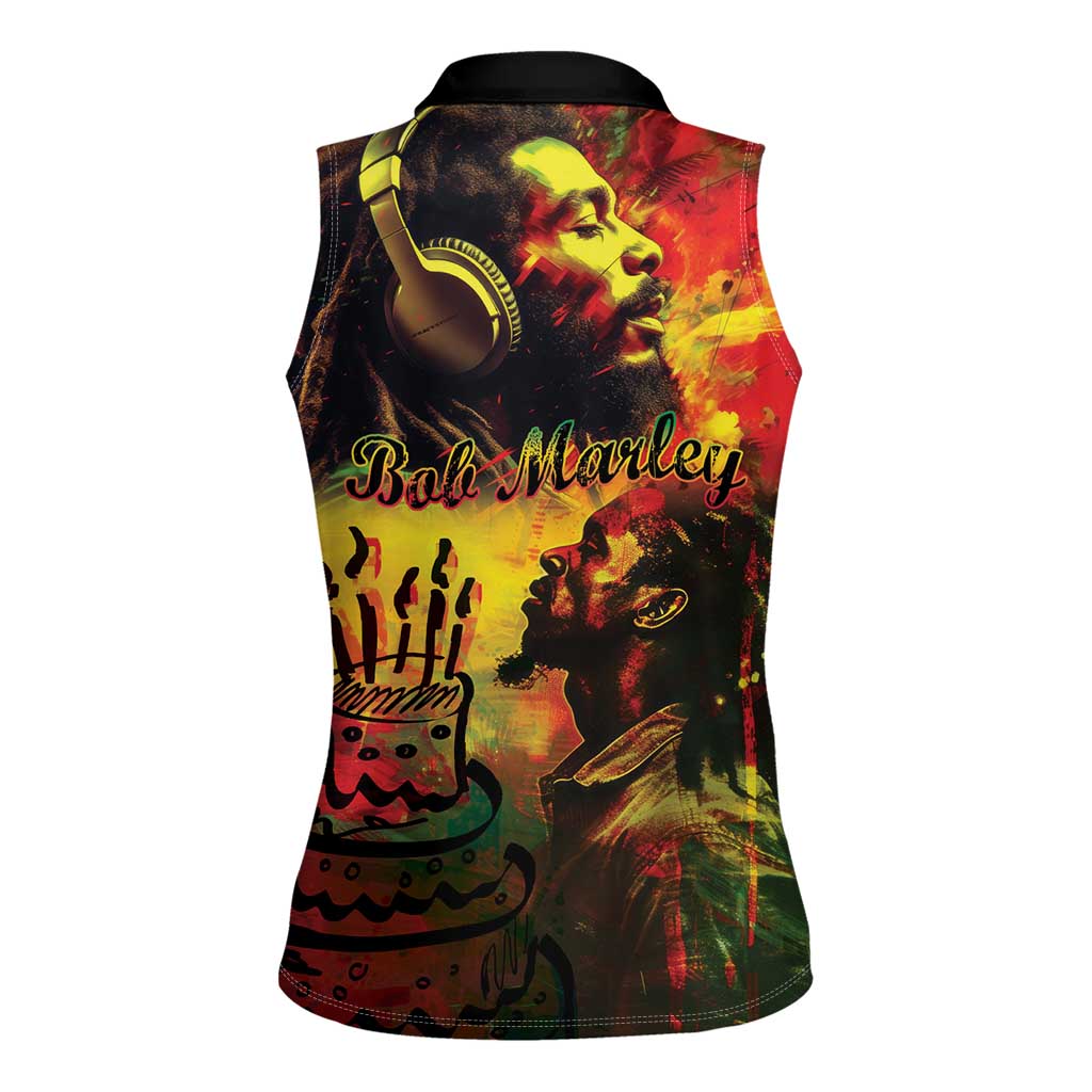 Happy Birthday King of Reggae Women Sleeveless Polo Shirt - Wonder Print Shop