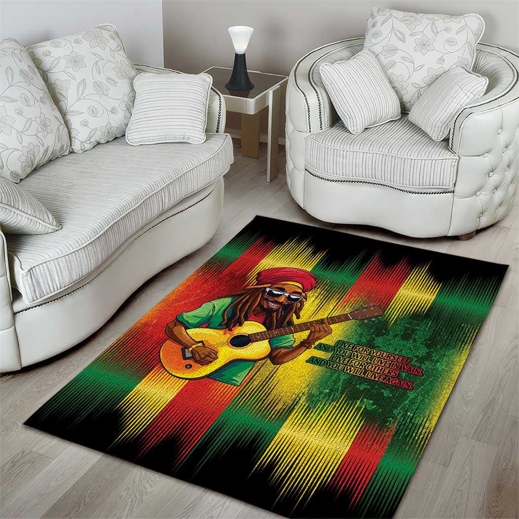 Honoring Reggae Legend Bob Birthday Area Rug LT9 - Wonder Print Shop