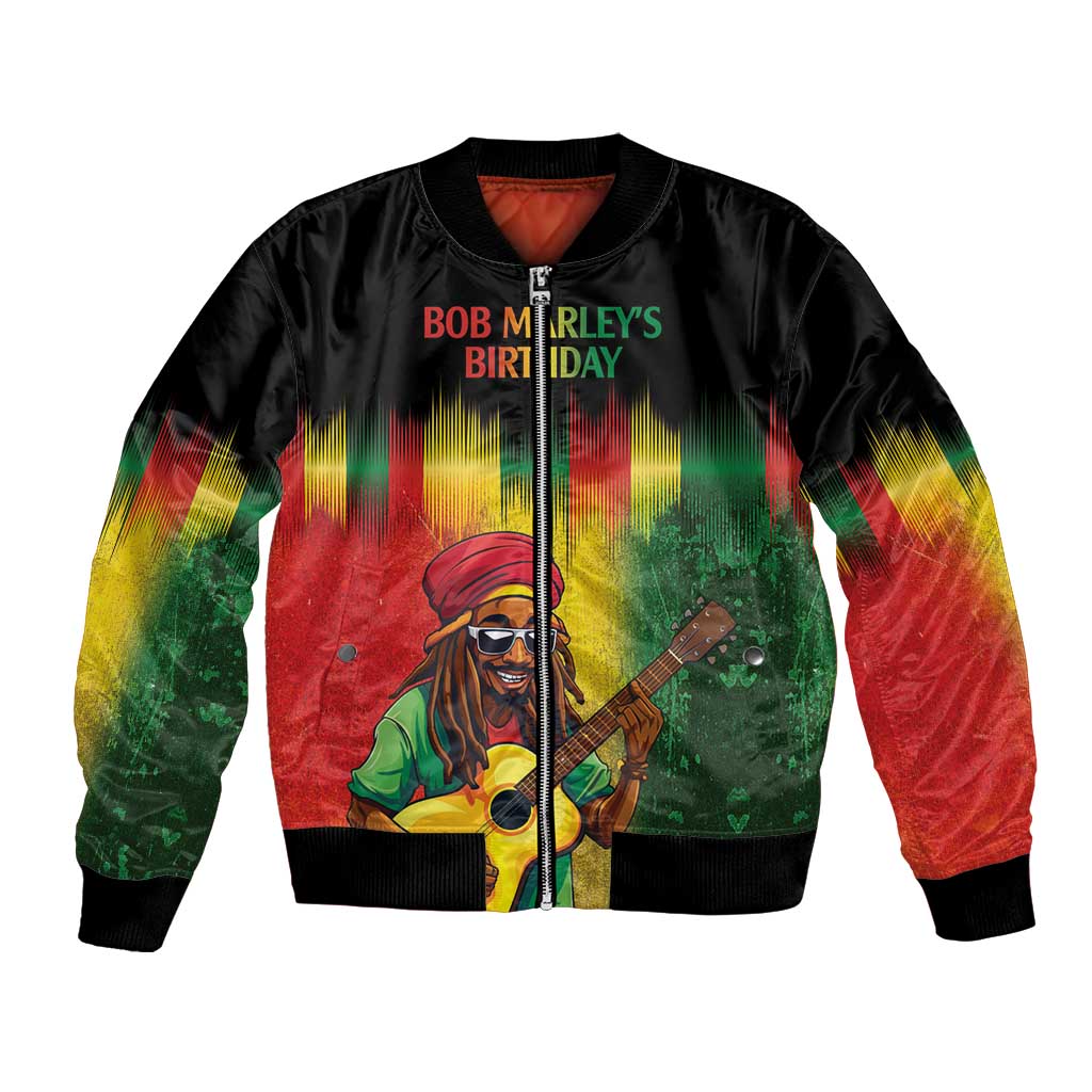Honoring Reggae Legend Bob Birthday Bomber Jacket LT9 - Wonder Print Shop