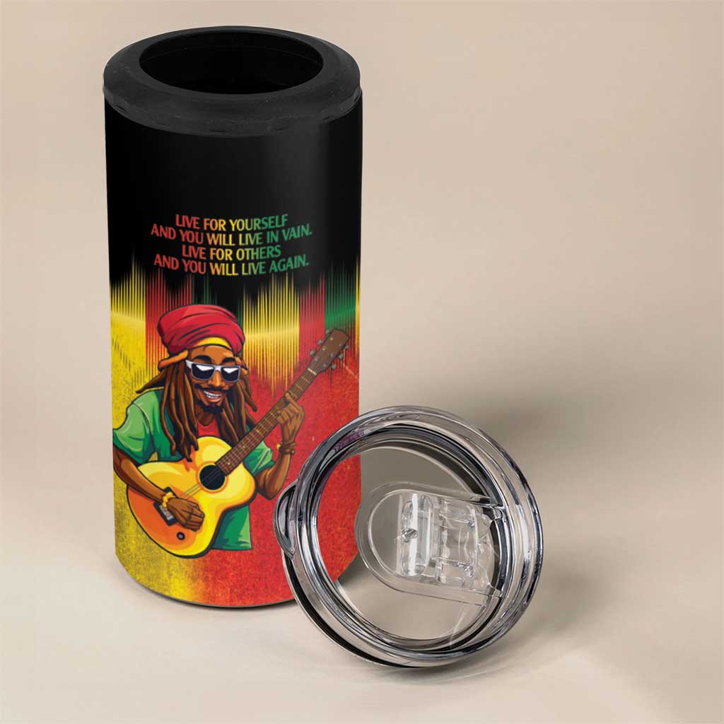 Honoring Reggae Legend Bob Birthday 4 in 1 Can Cooler Tumbler LT9 - Wonder Print Shop