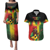 Honoring Reggae Legend Bob Birthday Couples Matching Puletasi and Hawaiian Shirt LT9 - Wonder Print Shop