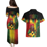 Honoring Reggae Legend Bob Birthday Couples Matching Puletasi and Hawaiian Shirt LT9 - Wonder Print Shop