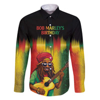 Honoring Reggae Legend Bob Birthday Family Matching Off The Shoulder Long Sleeve Dress and Hawaiian Shirt - Wonder Print Shop