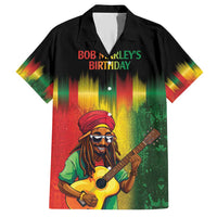 Honoring Reggae Legend Bob Birthday Family Matching Short Sleeve Bodycon Dress and Hawaiian Shirt - Wonder Print Shop