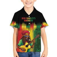 Honoring Reggae Legend Bob Birthday Family Matching Summer Maxi Dress and Hawaiian Shirt - Wonder Print Shop