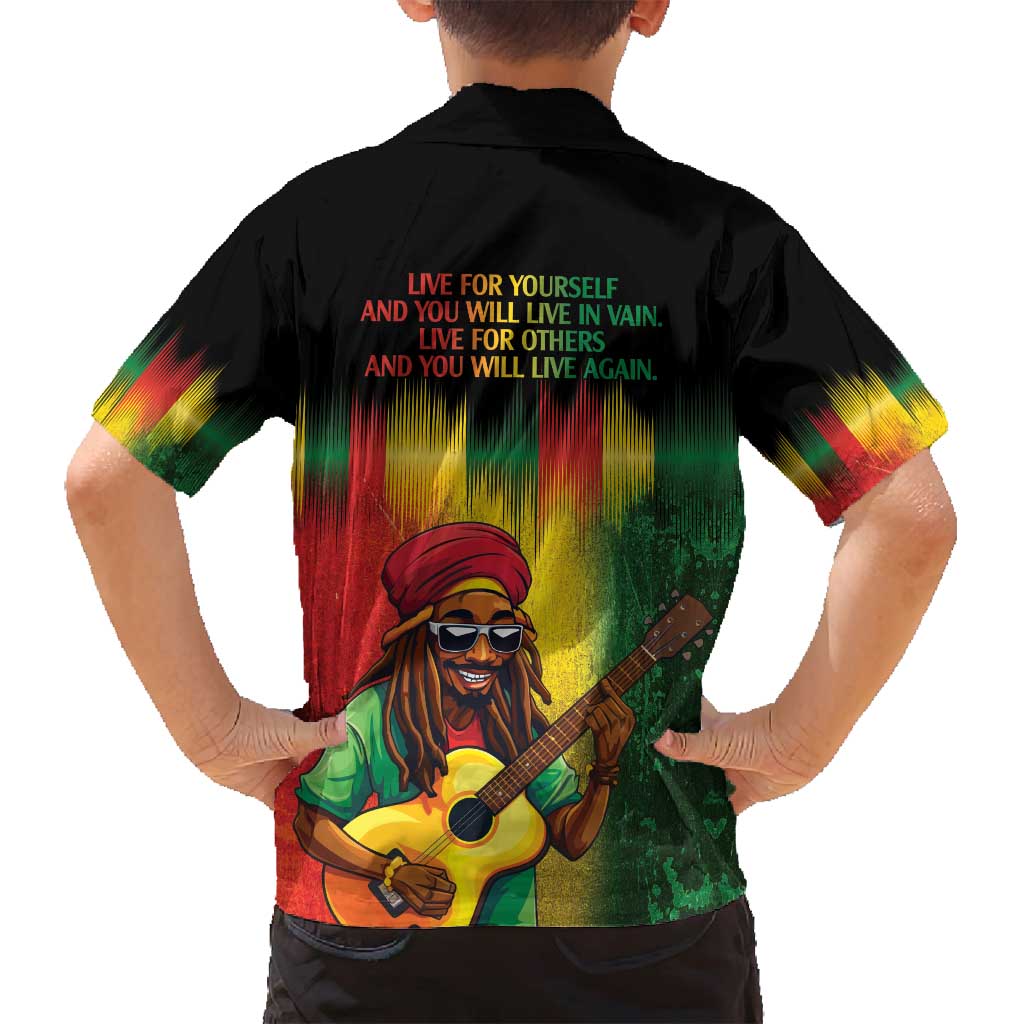 Honoring Reggae Legend Bob Birthday Family Matching Tank Maxi Dress and Hawaiian Shirt - Wonder Print Shop