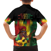 Honoring Reggae Legend Bob Birthday Family Matching Tank Maxi Dress and Hawaiian Shirt - Wonder Print Shop