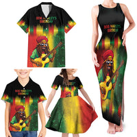 Honoring Reggae Legend Bob Birthday Family Matching Tank Maxi Dress and Hawaiian Shirt - Wonder Print Shop