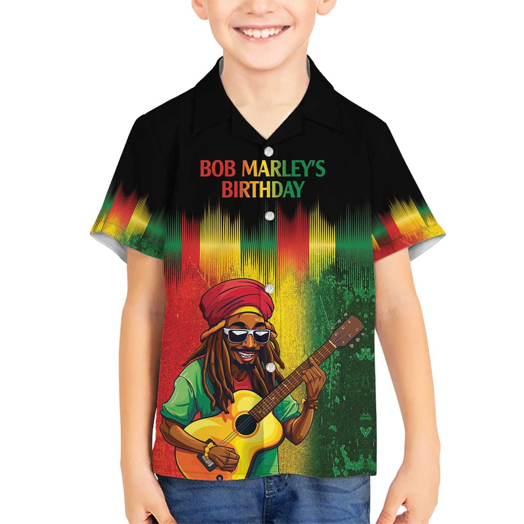 Honoring Reggae Legend Bob Birthday Family Matching Tank Maxi Dress and Hawaiian Shirt - Wonder Print Shop