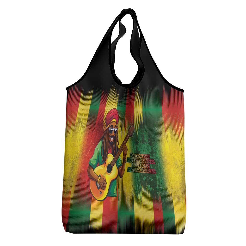 Honoring Reggae Legend Bob Birthday Grocery Bag