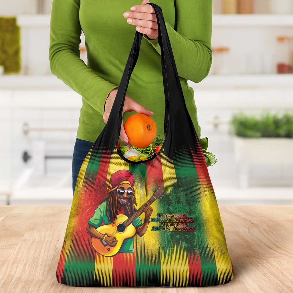 Honoring Reggae Legend Bob Birthday Grocery Bag