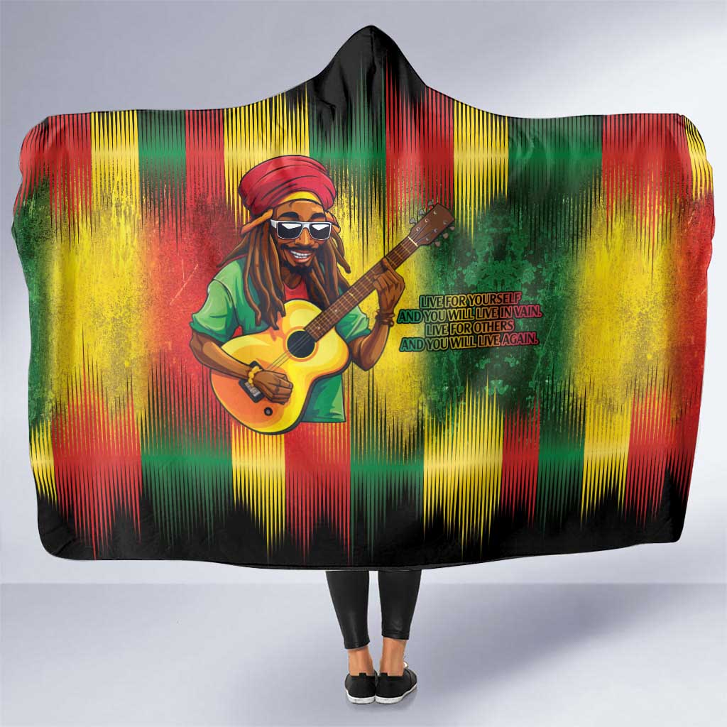 Honoring Reggae Legend Bob Birthday Hooded Blanket