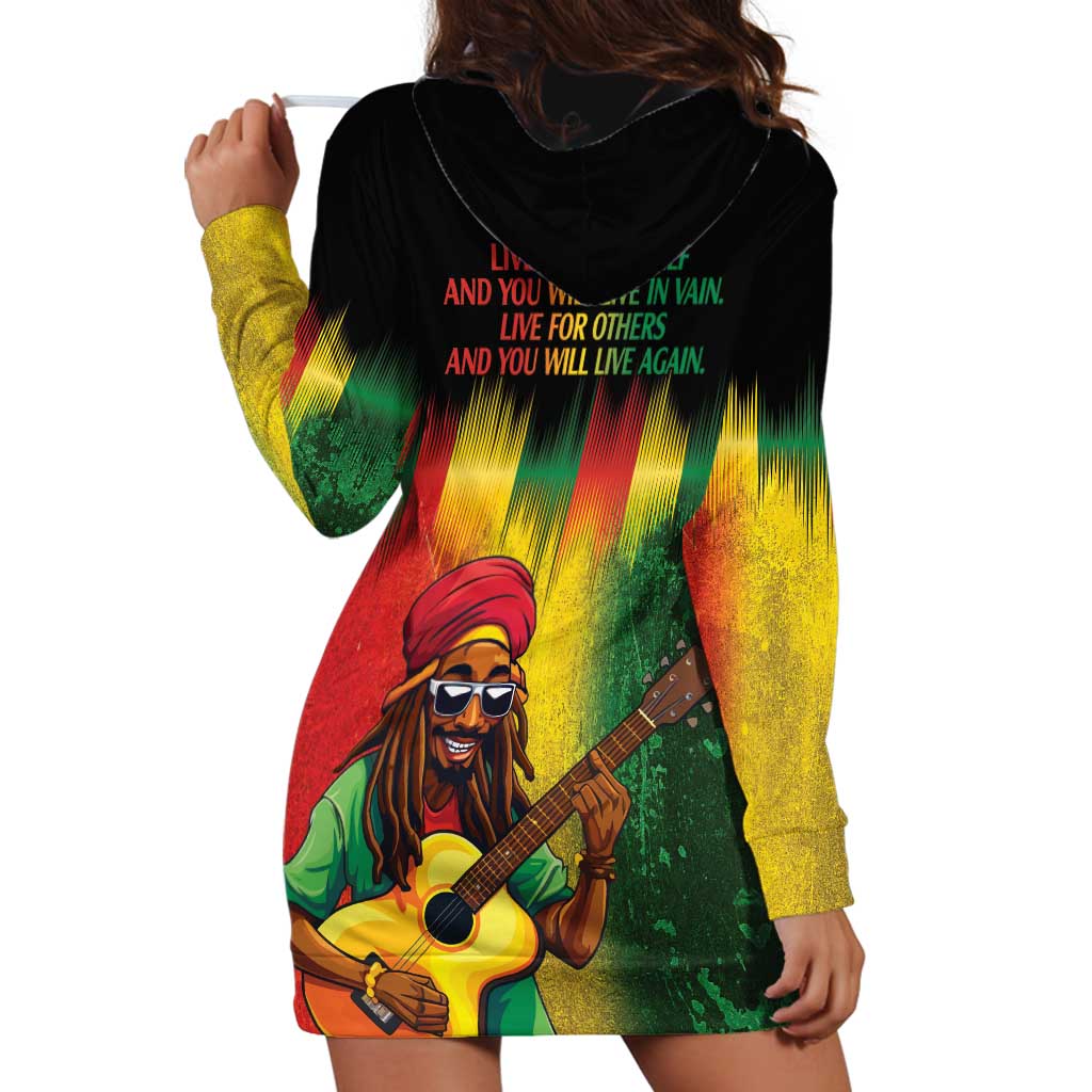 Honoring Reggae Legend Bob Birthday Hoodie Dress - Wonder Print Shop