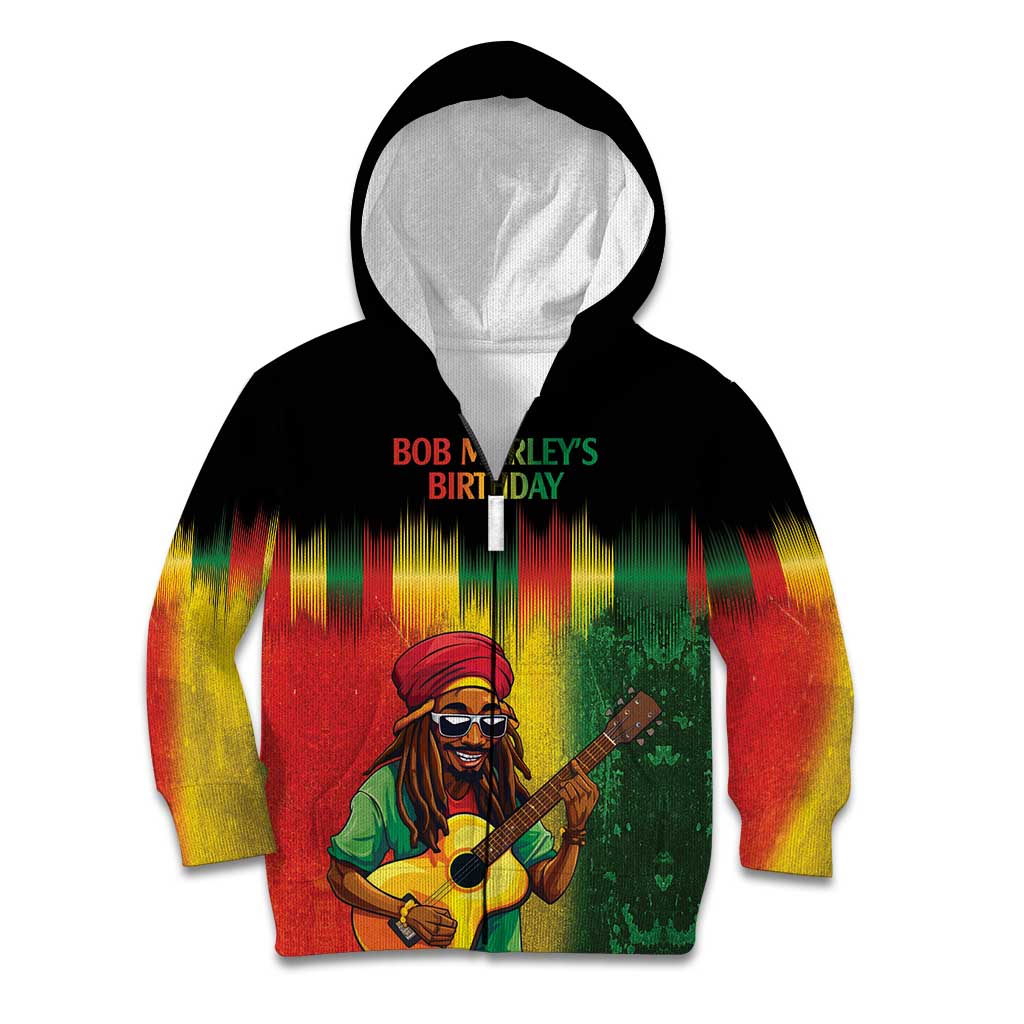 Honoring Reggae Legend Bob Birthday Kid Hoodie - Wonder Print Shop