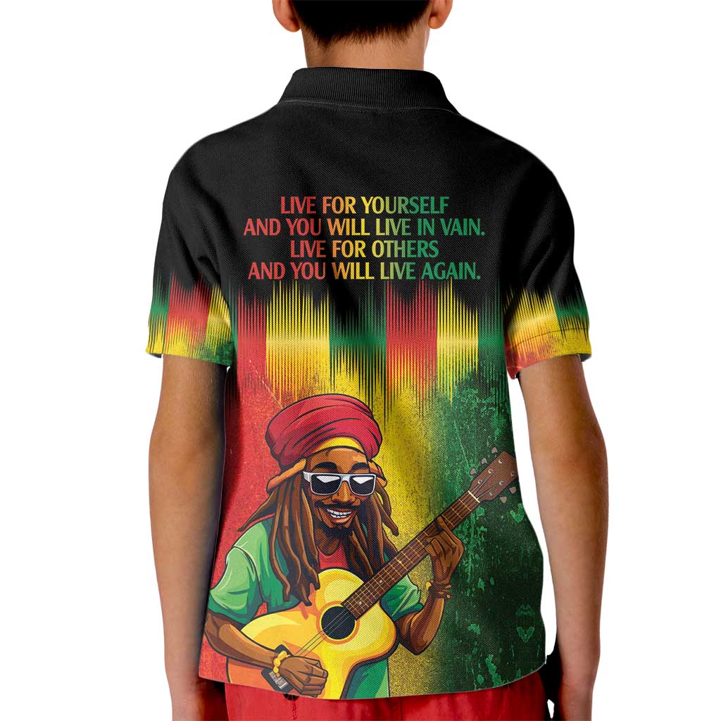 Honoring Reggae Legend Bob Birthday Kid Polo Shirt - Wonder Print Shop