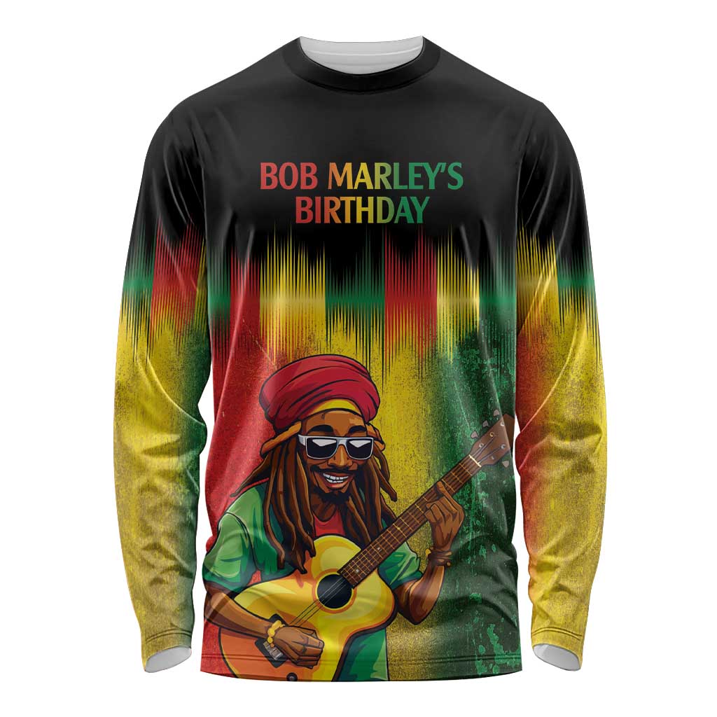 Honoring Reggae Legend Bob Birthday Long Sleeve Shirt - Wonder Print Shop
