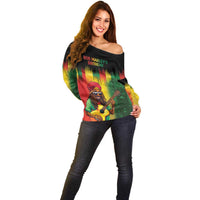 Honoring Reggae Legend Bob Birthday Off Shoulder Sweater - Wonder Print Shop