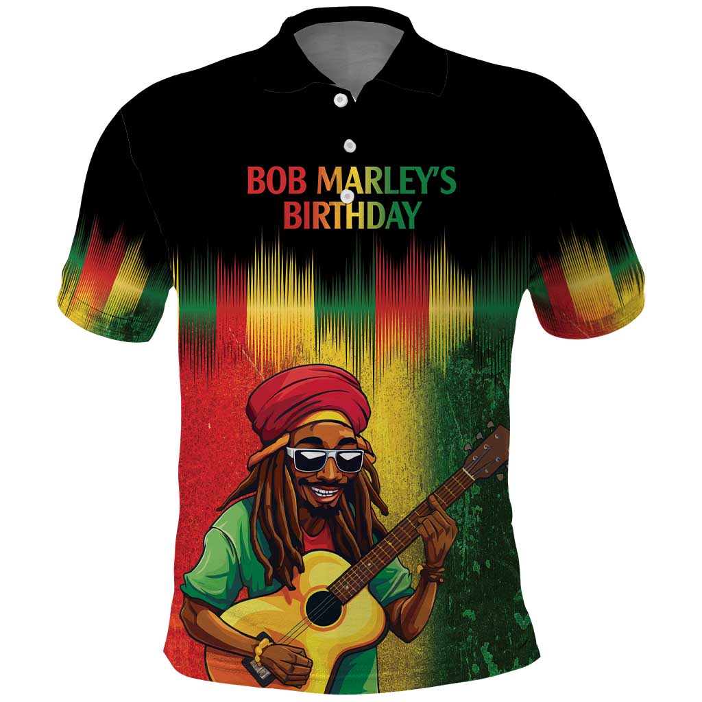 Honoring Reggae Legend Bob Birthday Polo Shirt - Wonder Print Shop
