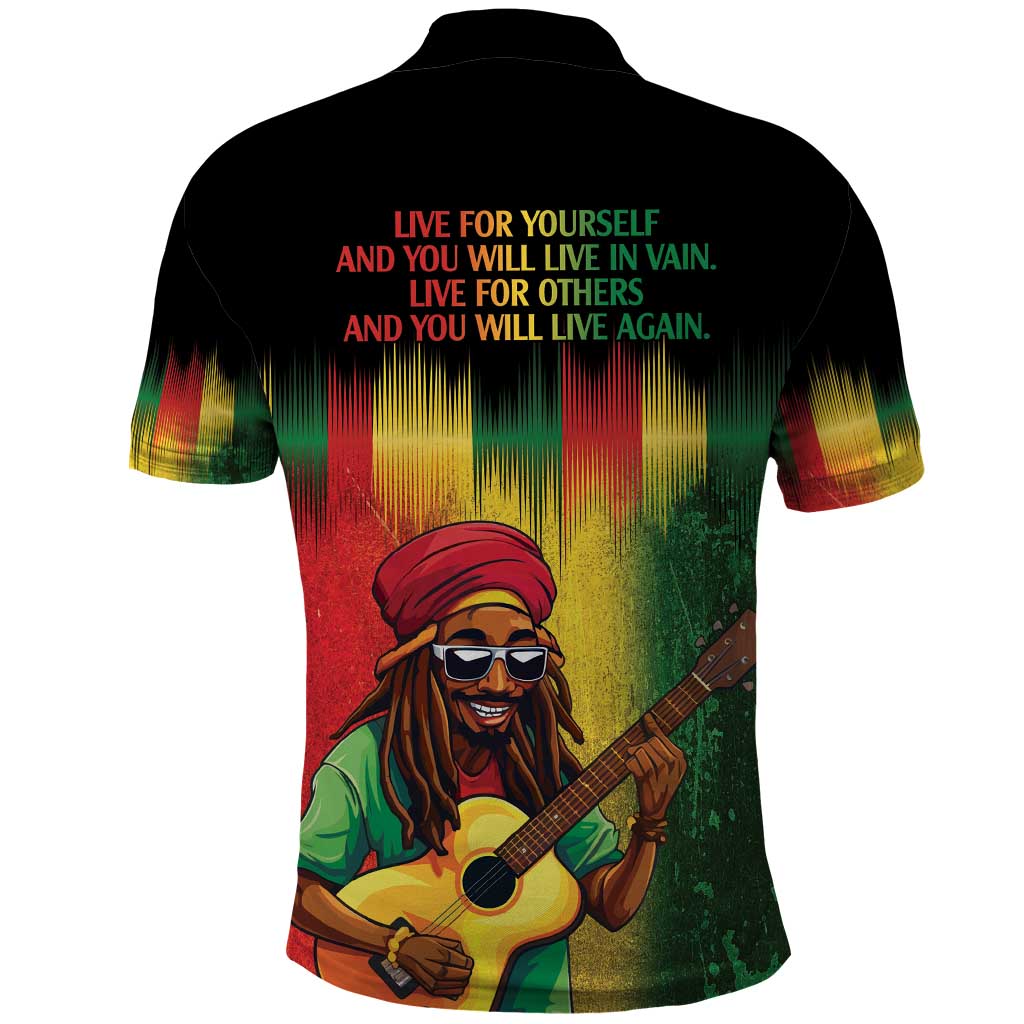 Honoring Reggae Legend Bob Birthday Polo Shirt - Wonder Print Shop