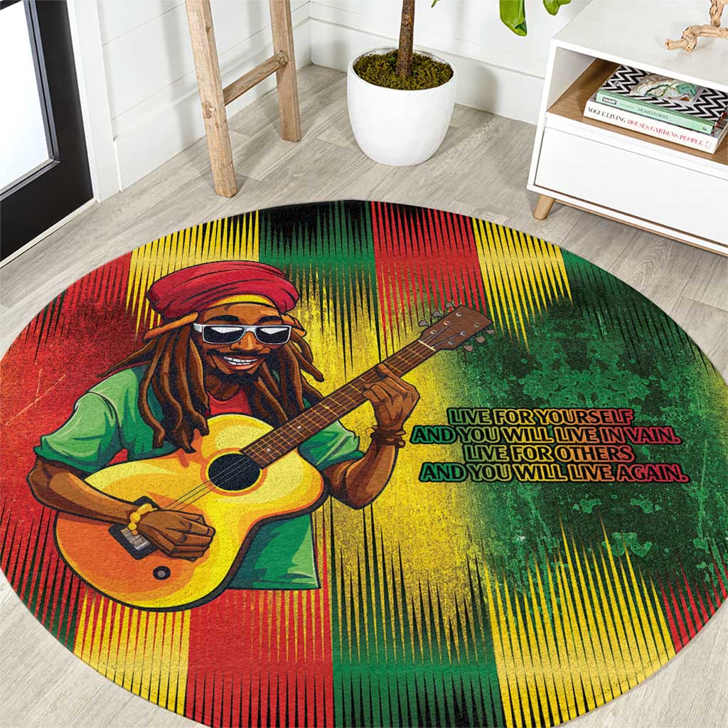 Honoring Reggae Legend Bob Birthday Round Carpet
