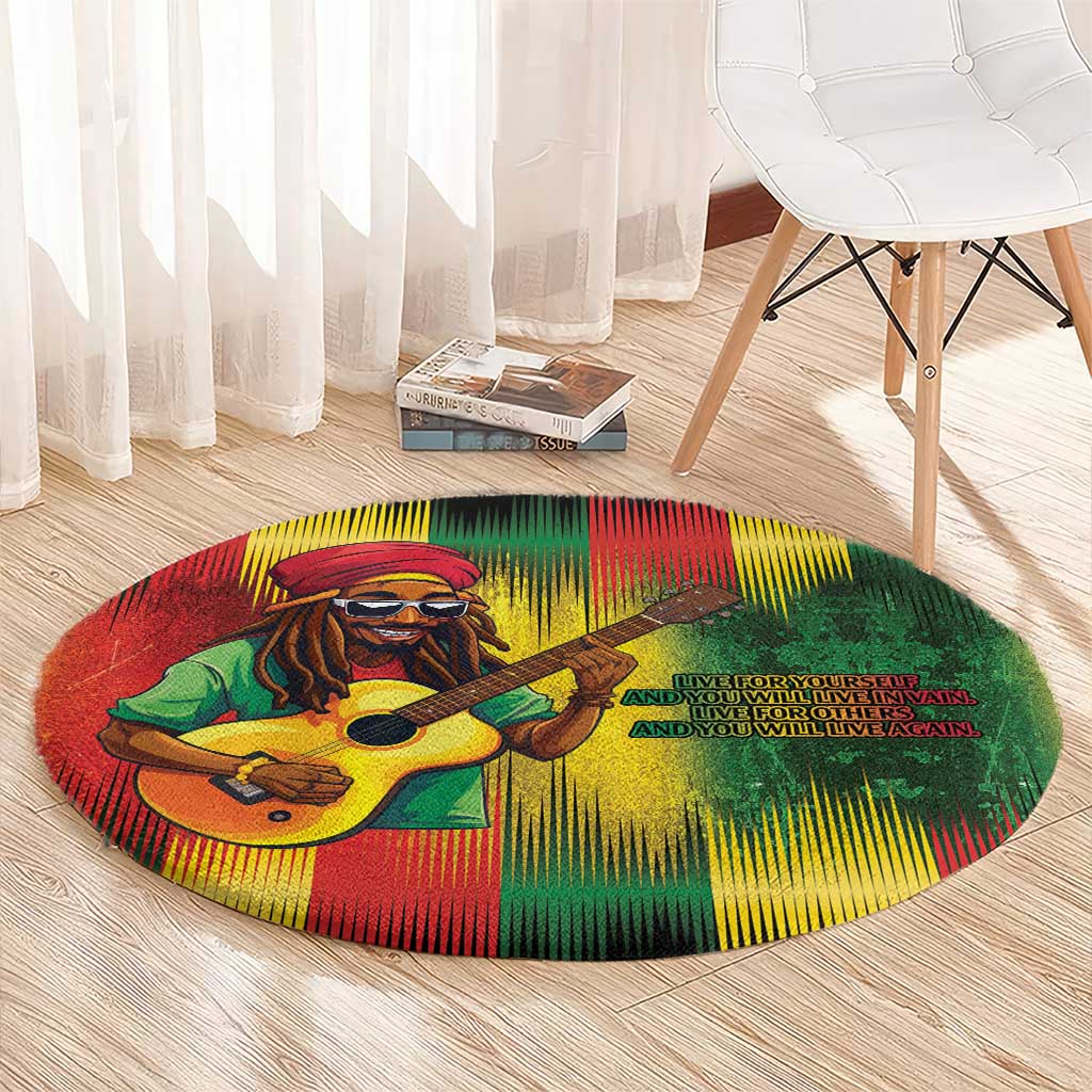 Honoring Reggae Legend Bob Birthday Round Carpet