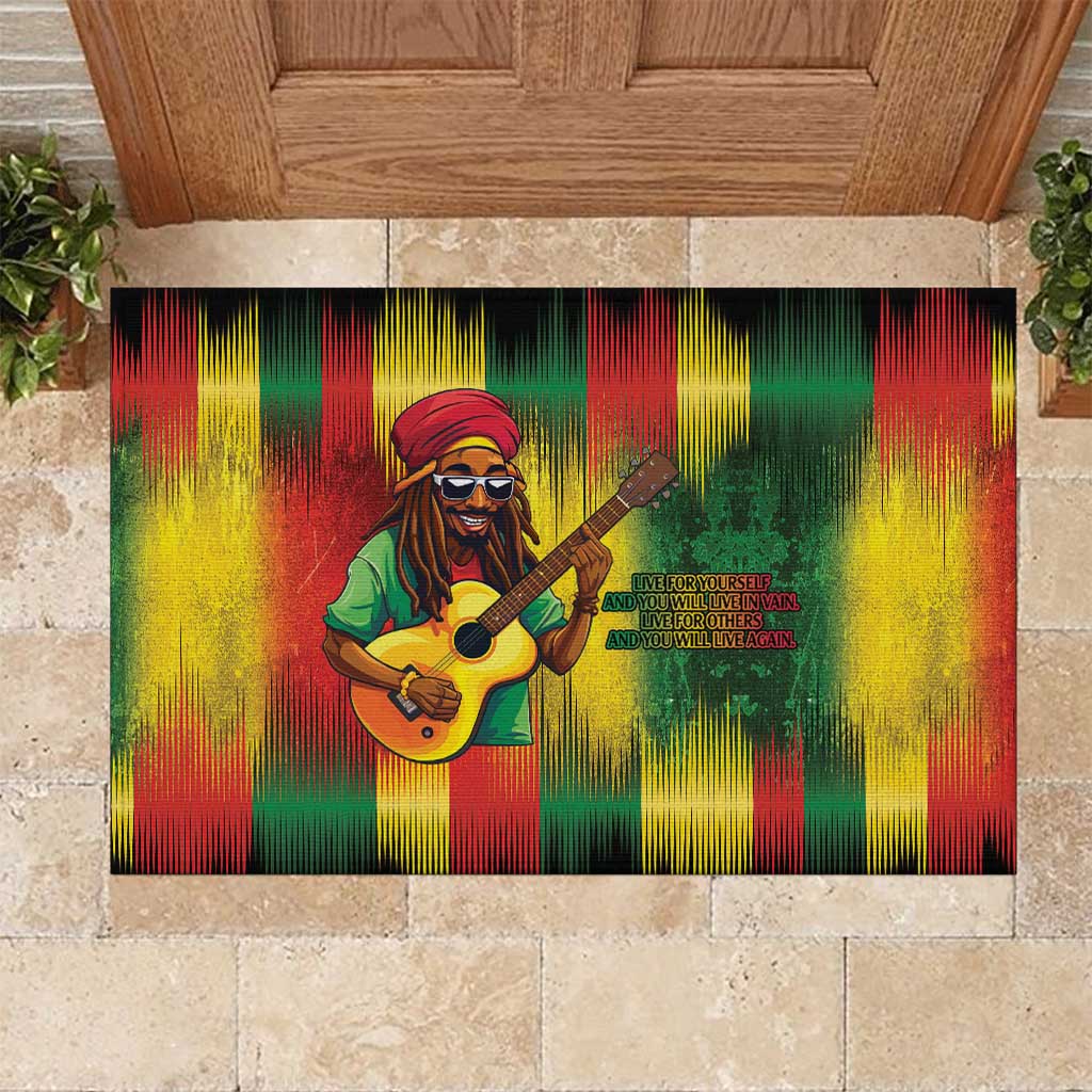 Honoring Reggae Legend Bob Birthday Rubber Doormat - Wonder Print Shop